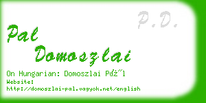 pal domoszlai business card